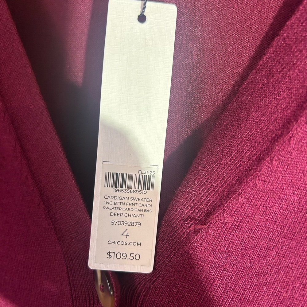 NWT Chicos cardigan size 4 or xxl - Picture 4 of 6